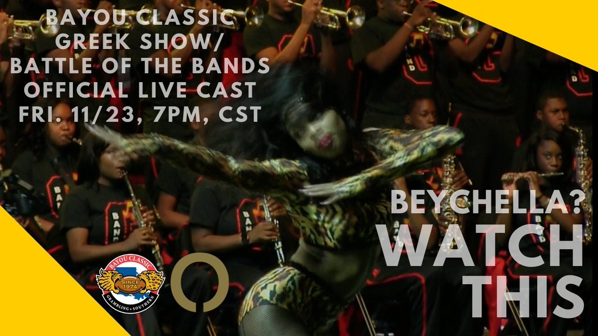 BayouClassic74's tweet photo. Stepped at school or on screen. We know you got 10 seconds of suummthing for these new school greeks. Post/tag your moves. #CelebStepChallenge 

Catch THE GREEK SHOW &amp; BATTLE OF THE BANDS, LIVE-STREAM, Fri. Nov. 23, 7pm CST. Order at https://t.co/xCIRPKPw6L - YOUR Events. LIVE https://t.co/hW89mz16GN
