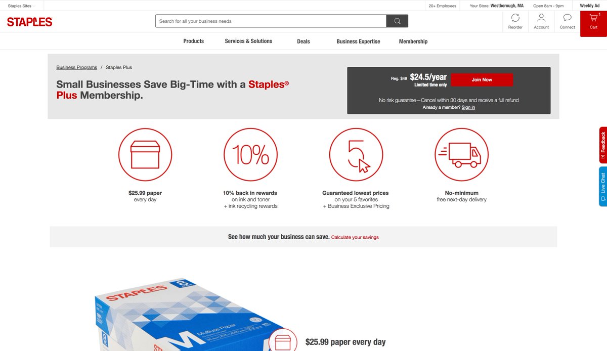 naanmano's tweet photo. 50% OFF on Staples Plus Membership. Come grab one through my #React app this #Thanksgiving season. https://t.co/YYSpdEdwD6