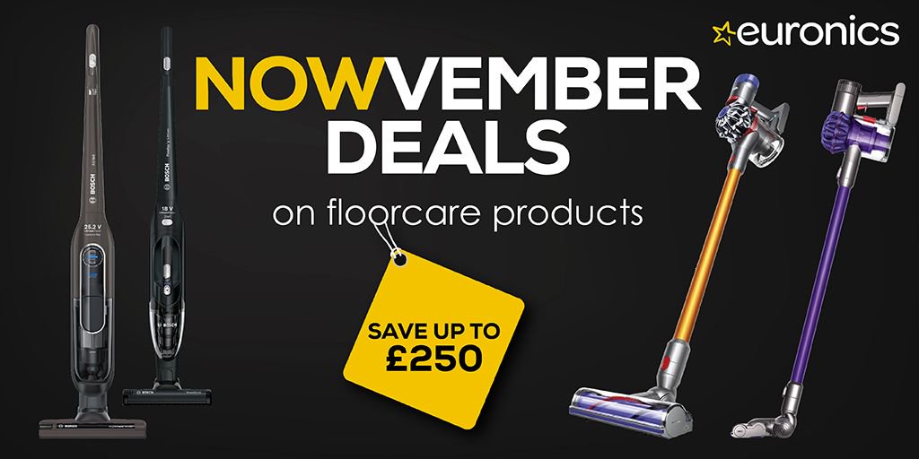 euronics_UK's tweet photo. Cut down on the run time on cleaning and go cordless! Save up to £250 RIGHT NOW in our #BlackFriday deals! > https://t.co/2DHI4sUoVH #LetsMakeLifeEasy #Nowvember #ShopLocal #Euronics https://t.co/X98Z2zuZGo