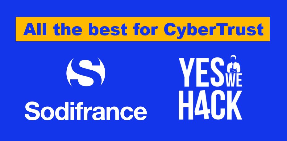 Sodifrance's tweet photo. Sodifrance et @yeswehack signent un partenariat et renforcent leur collaboration autour de la plateforme @bountyfactoryio pour lutter contre les #RisquesCyber https://t.co/32LUBgr60w https://t.co/L7qXHsX9i0