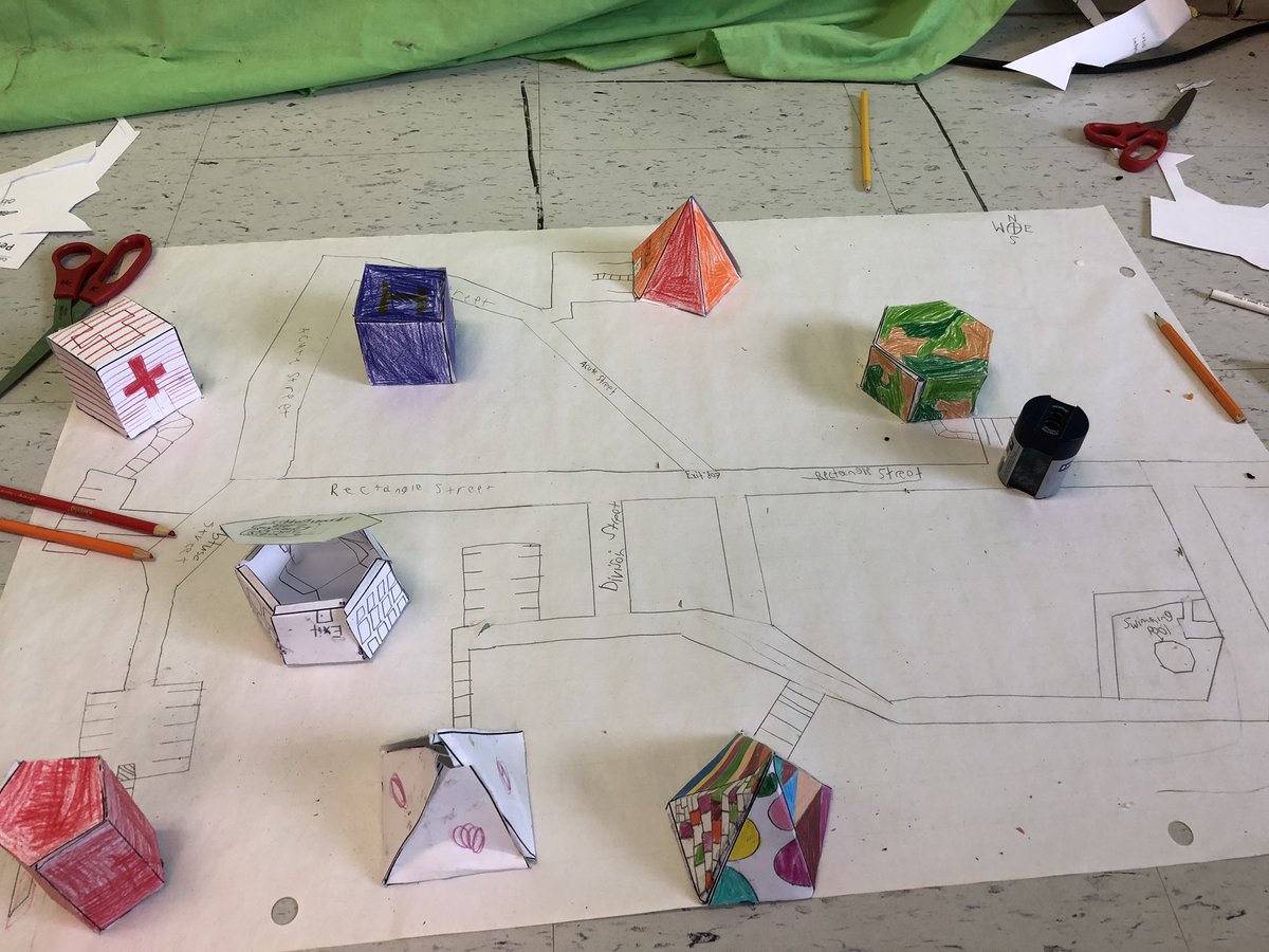 MmeSPaul's tweet photo. Our grade 5 builders are constructing their very own Geometric Towns! โ๏ธ๐๐๐They are making parallel, perpendicular, acute and obtuse roads to create the map and combining 2D polygons and 3D solids to create the buildings! #mathisfun #geometryiseverywhere @SirJohnA_LDSB https://t.co/3xg39toqXe