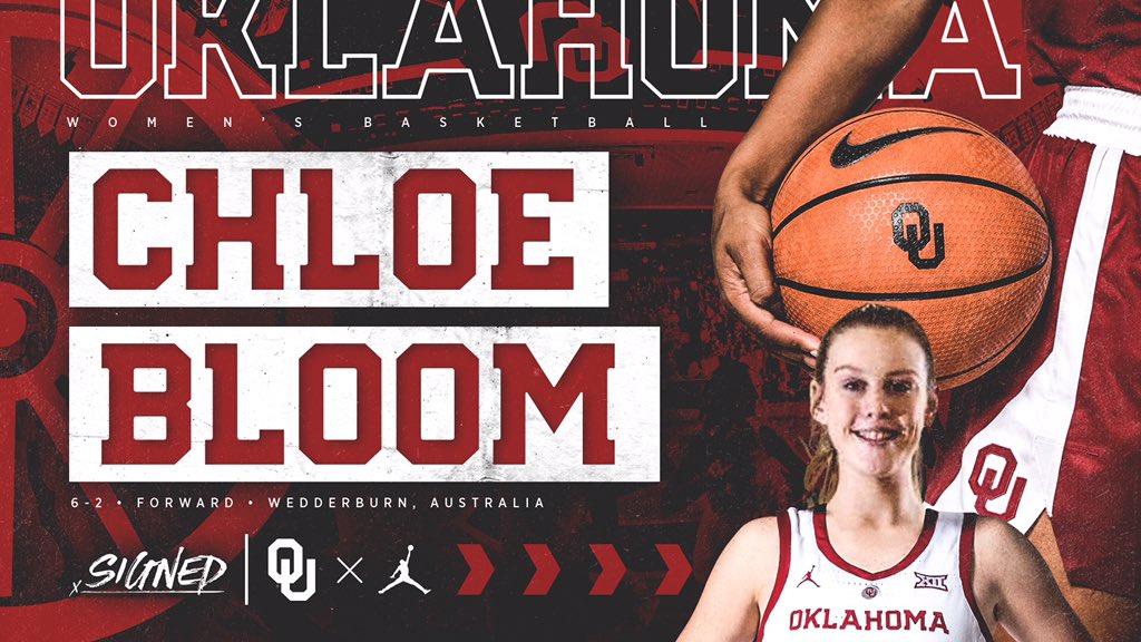 OU_WBBall's tweet photo. The final piece of our #Prime19 class from down under 🇦🇺! 

Welcome to the Sooner Family, Chloe Bloom! 

⭕️🙌🏀 https://t.co/ZPrT96Sezd