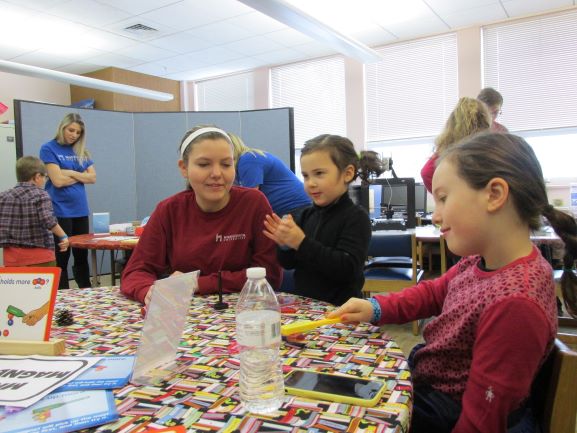 MUHealthScience's tweet photo. Teacher Education students recognized American Education Week by volunteering their time and talents at the Back Mountain Library's Fall Into STEM! https://t.co/DeDUXDstFj