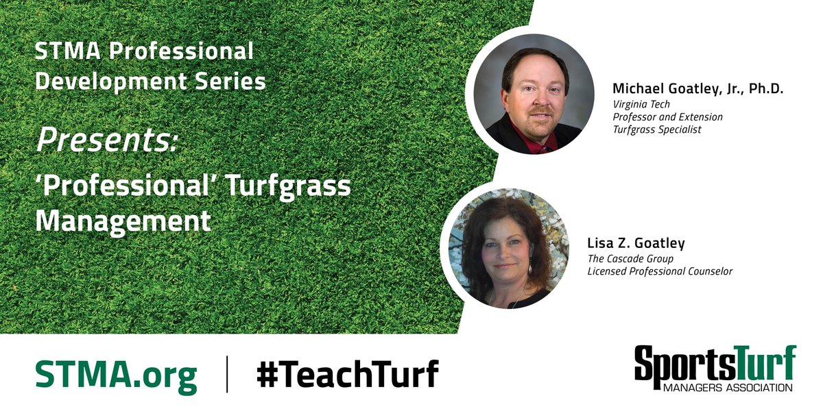 FieldExperts's tweet photo. Tomorrow we'll be offering FREE access to "Professional Turfgrass Management," presented by Michael Goatley Jr. and Lisa Z. Goatley! Tune into our social channels tomorrow for the link! #TeachTurf https://t.co/Zs3O7arteD