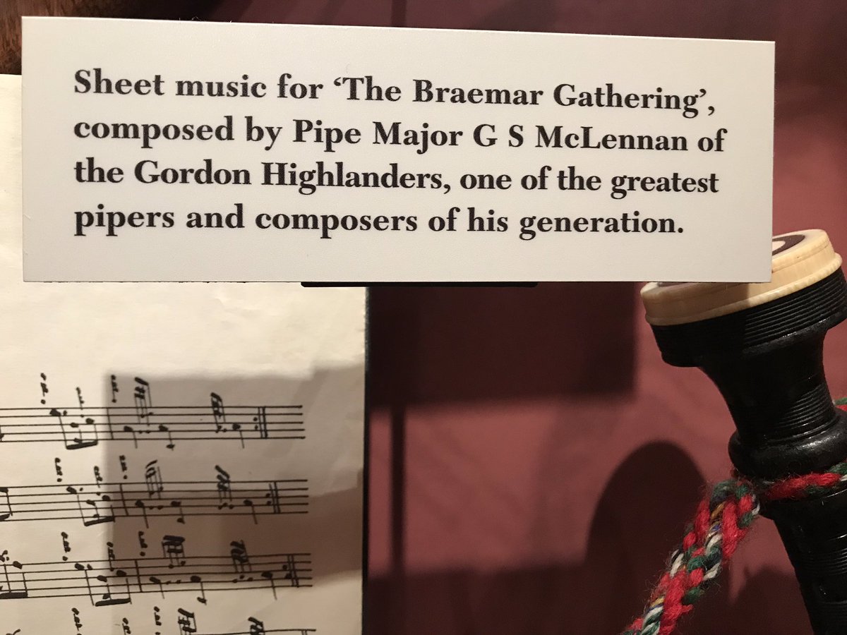 (2/2)The winning tune is shown as part of the exhibition <a href="/bhgamescentre/">Braemar Highland Games Centre</a>! It was composed by GS McLennan, one of the most famous Scottish pipers. He died in 1929, but his son George entered the unnamed tune of his father’s in the competition and won!#MusicArchives #explorearchives