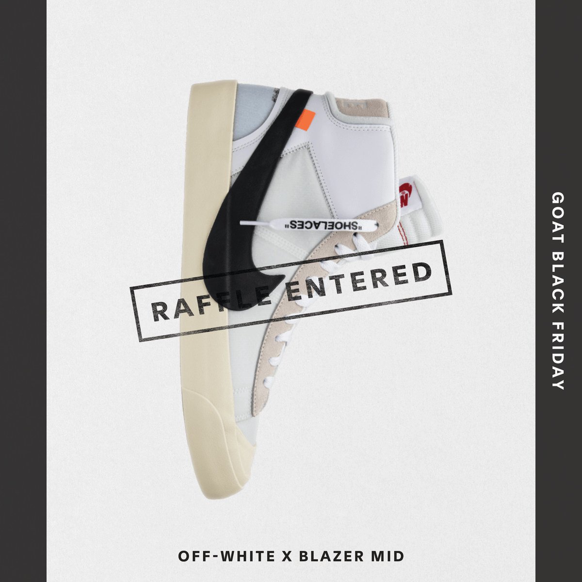 legrandju's tweet photo. Enter the #GOATBlackFriday Raffle for your chance to win the most coveted sneakers and other prizes. @goatapp https://t.co/53Yf0i800E https://t.co/BOeiYPp5yK