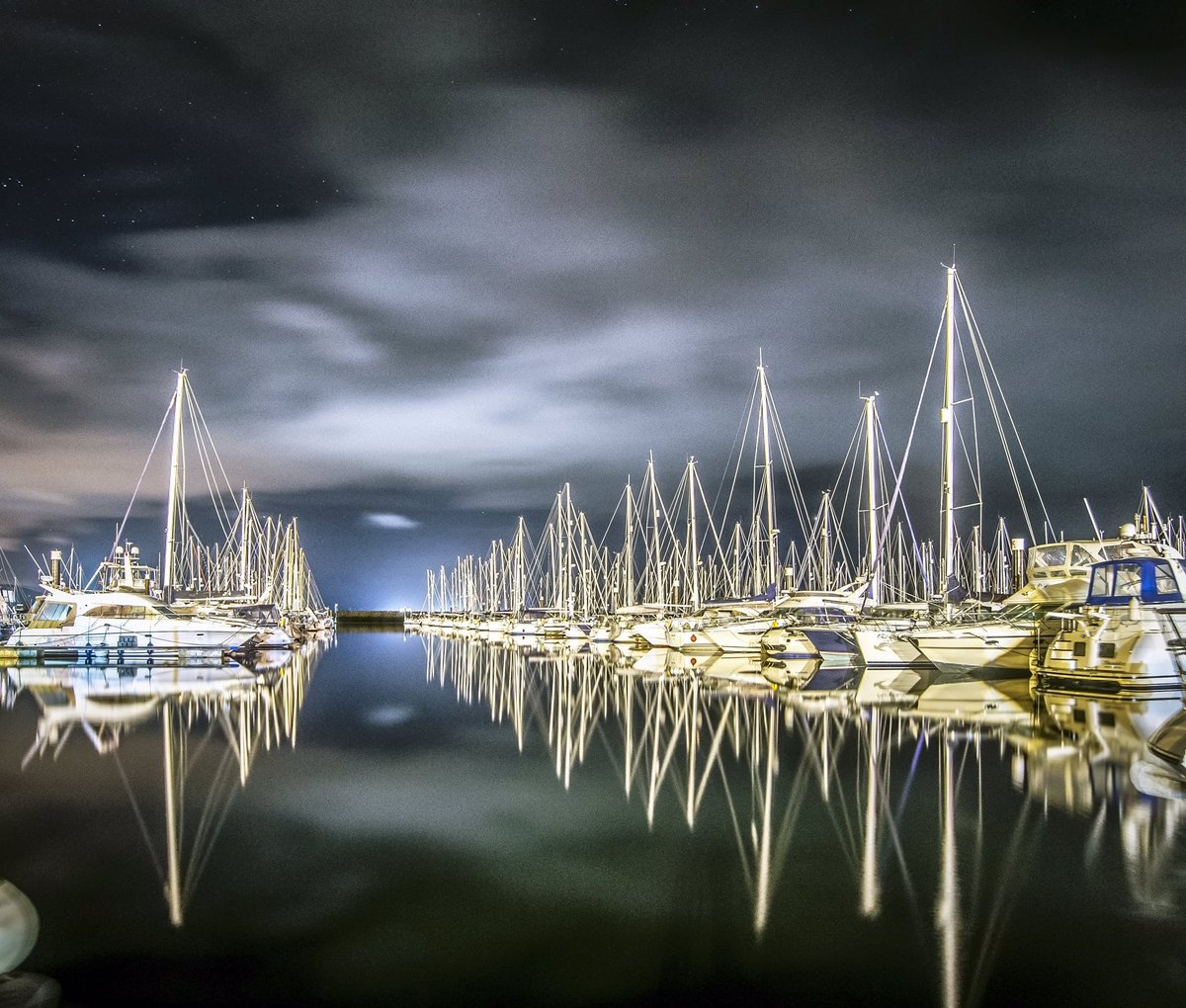Largs Yacht Haven on a still night @sailscotland @yachthavenlargs @LargsRNLI @largsnews @VisitAyrshire