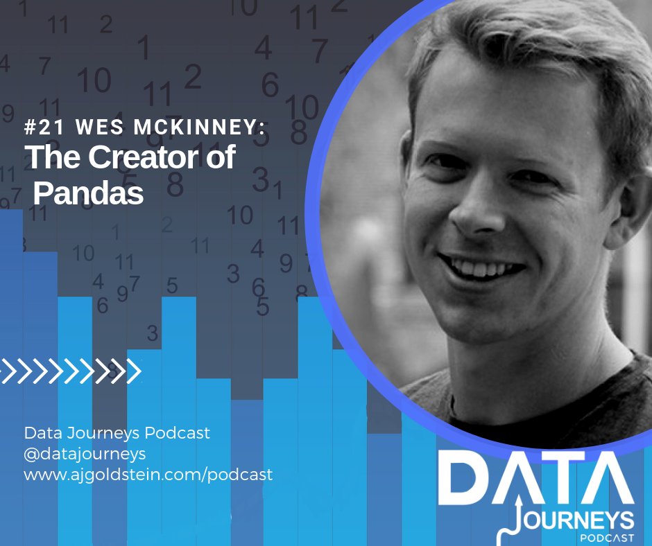 datajourneys's tweet photo. In episode #23 of the #DataJourneys podcast, I'm joined by Pandas creator @wesmckinn. We talked about how his upbringing and the challenges of managing open source software. Enjoy! https://t.co/jq9vXTqu39
#datajourneys #podcast #DataScience #pandas #DataAnalytics https://t.co/zFfbBsBsgs