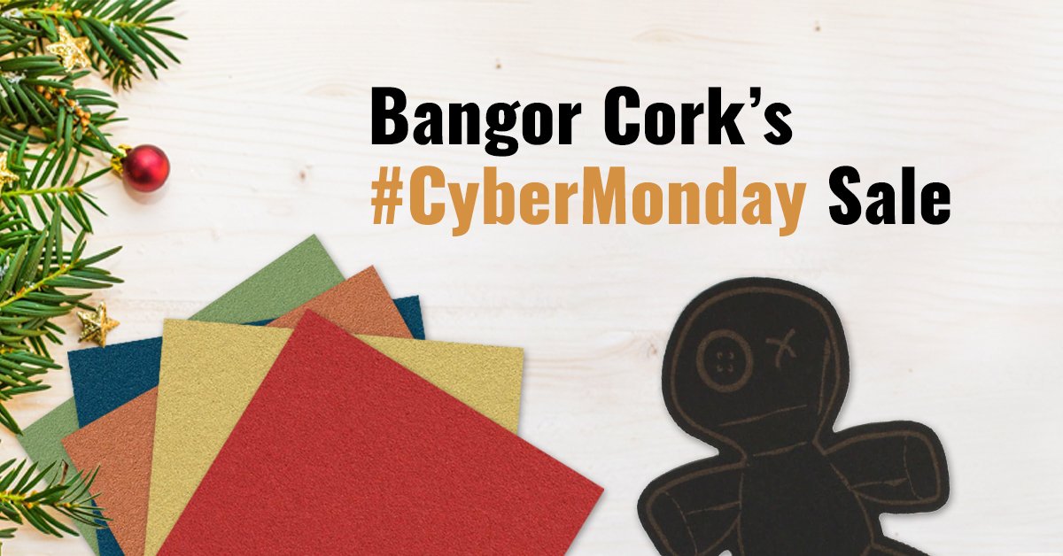 bangorcork's tweet photo. We're starting our #CyberMonday sale tomorrow! Save 10% on #cork tiles with code holidaycork18 and 20% on stoppers with code holidaystopper18: https://t.co/0VNskrt18G https://t.co/tYXz6WzDTZ