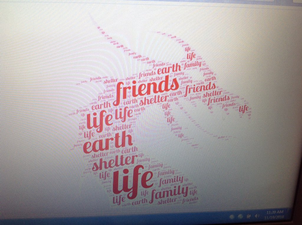 RSmithTeachTech's tweet image. Ms. Riley's 3rd graders used WordCloud.com to create word clouds that showed what they were thankful for!