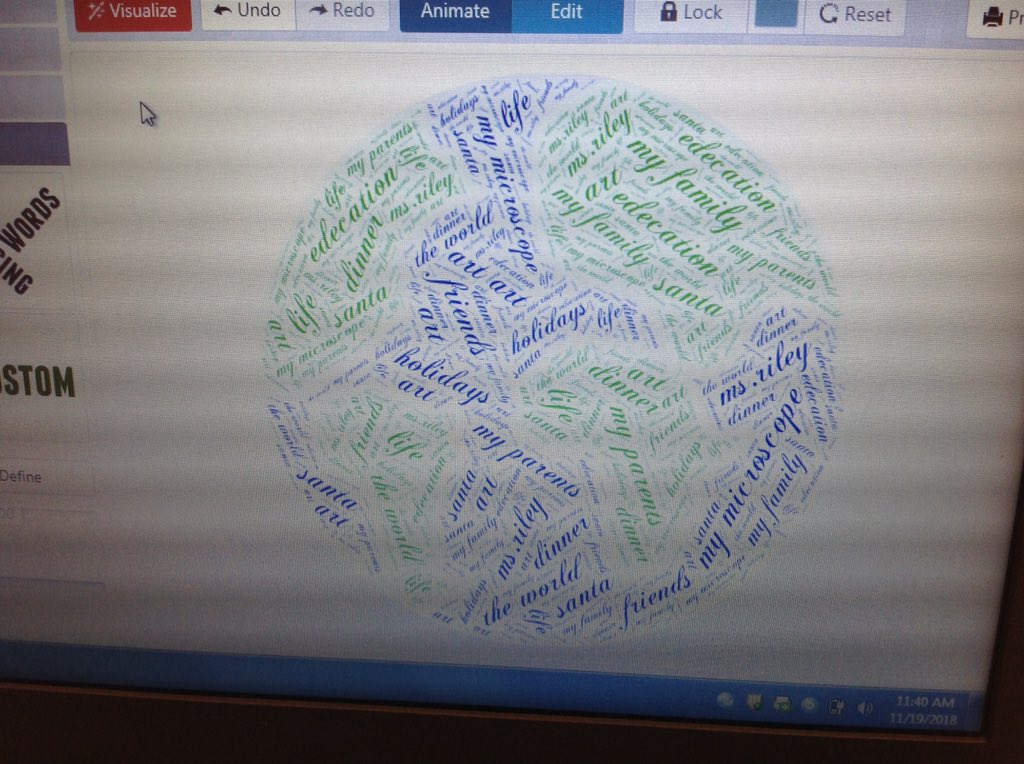 RSmithTeachTech's tweet image. Ms. Riley's 3rd graders used WordCloud.com to create word clouds that showed what they were thankful for!