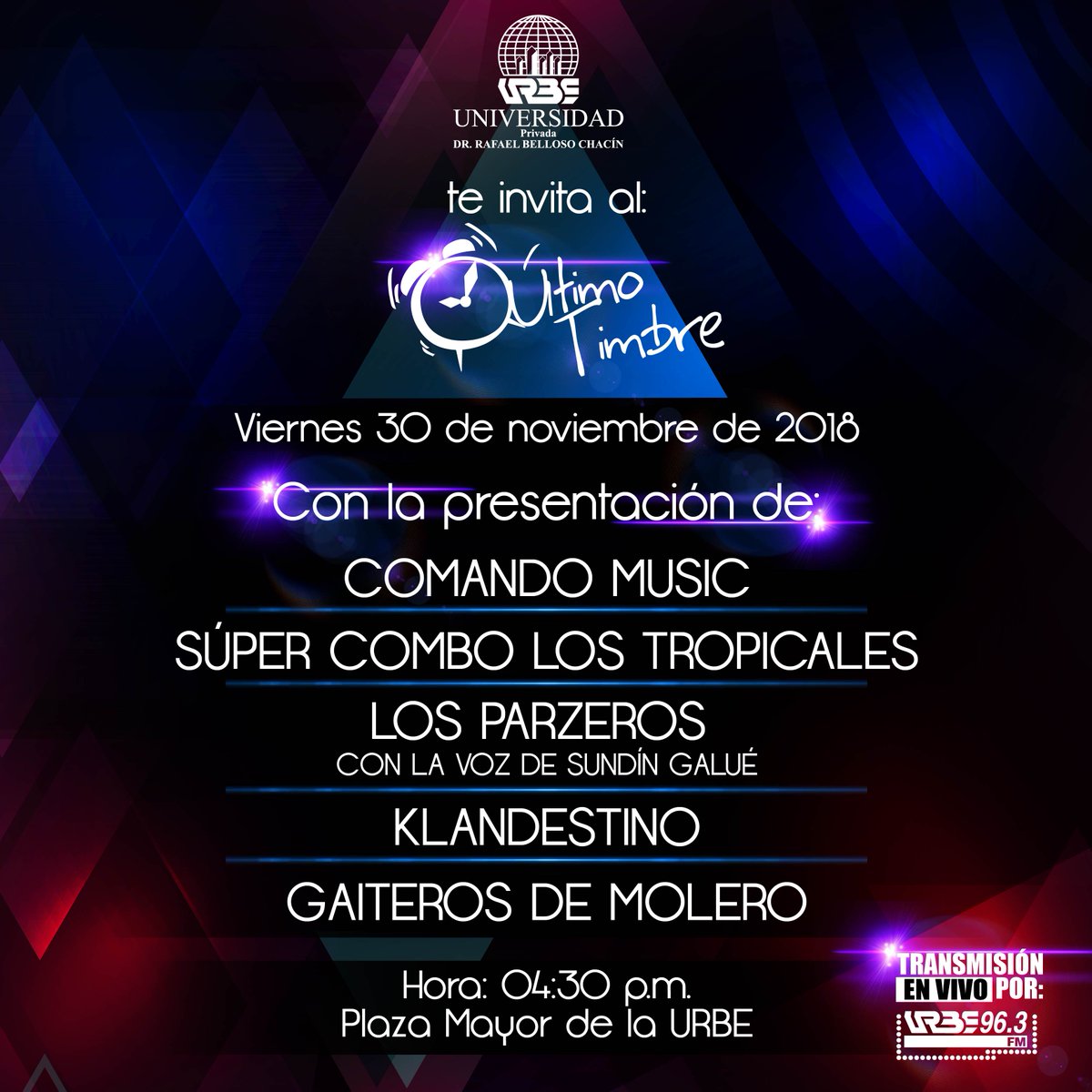 infourbe's tweet photo. ¡Pronto sonará! Faltan pocos días para disfrutar la fiesta universitaria más grande del occidente del país… ¡El Último Timbre! https://t.co/LUvqWpM4BO