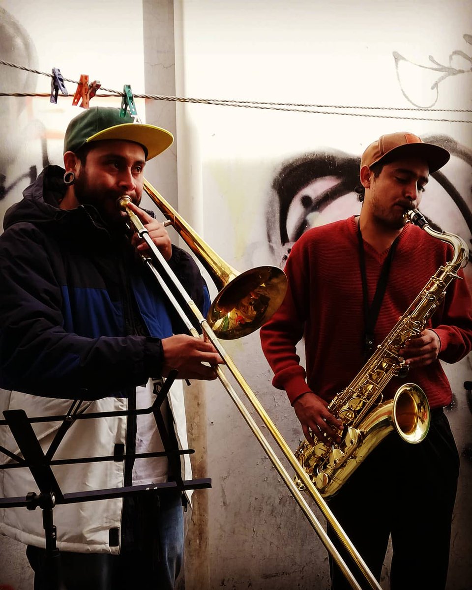 Berti y Gerardo en el ensayo