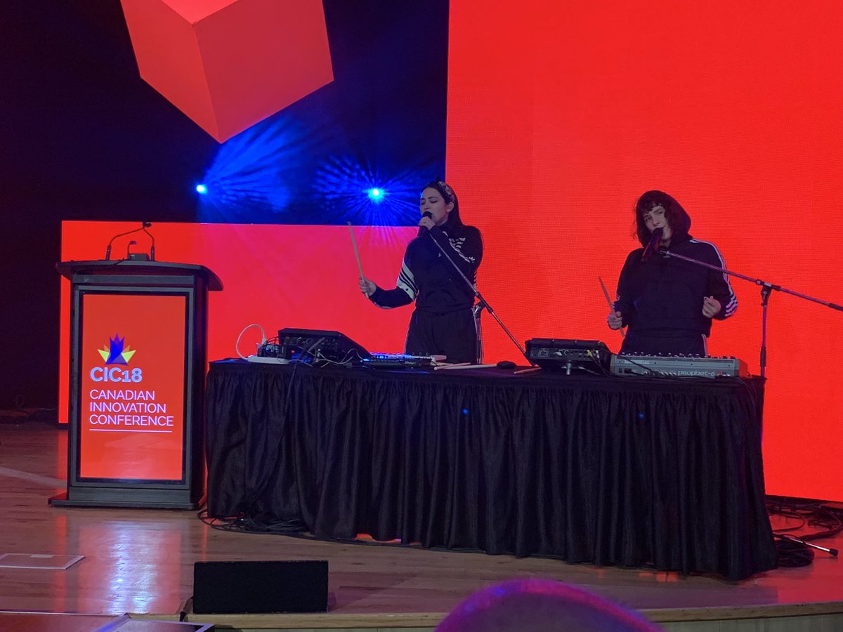 Amazing way to start the day with <a href="/MeetMontreal/">Business and Sports Events Montréal</a> and homegrown talent Milk and Bone #PCMACIC2018 #cic18