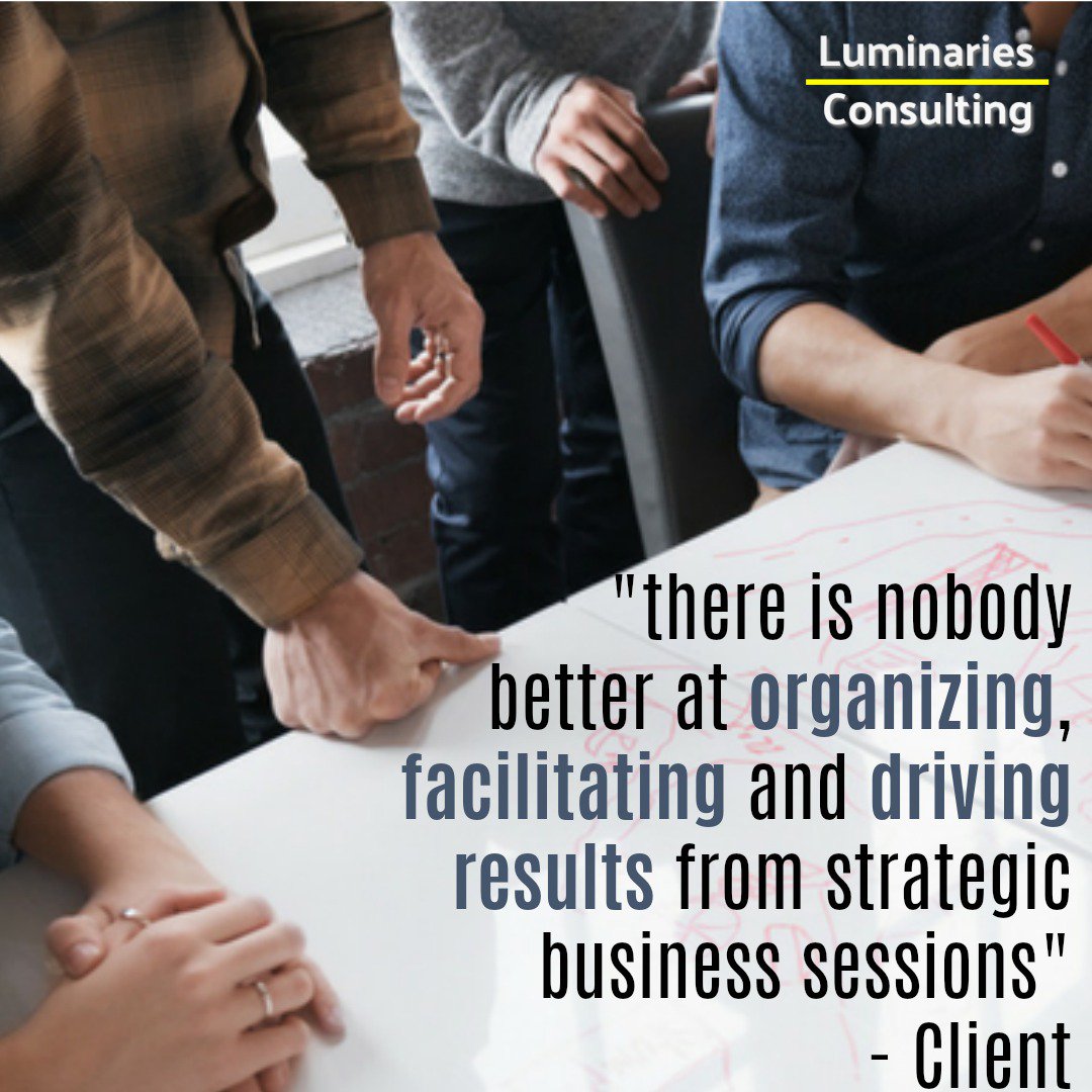 LuminariesCons's tweet photo. What tops your priority list? If you need to involve others to create a solution or make a decision, make sure you're set up for success. We excel at shaping strategic discussions to get your desired outcome. Just ask our clients.
#strategytoexecution #getresults https://t.co/eJUIYrOYP1