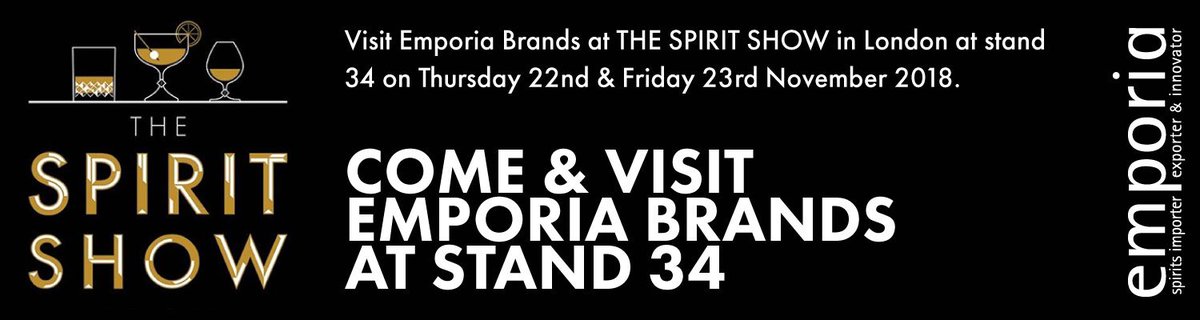EmporiaBrandsUK's tweet photo. Admiral Rodney, Lauvia Armagnac, @ChairmansUK. @HoxtonSpirits, @jindeagin, @Mayfield_Gin, @PereMagloire and @IslayBoysLtd will all be with us at @SpiritShowLDN this Thursday and Friday! Come see us on Stand 34 #SpiritShow #London https://t.co/jW0qILRj8K