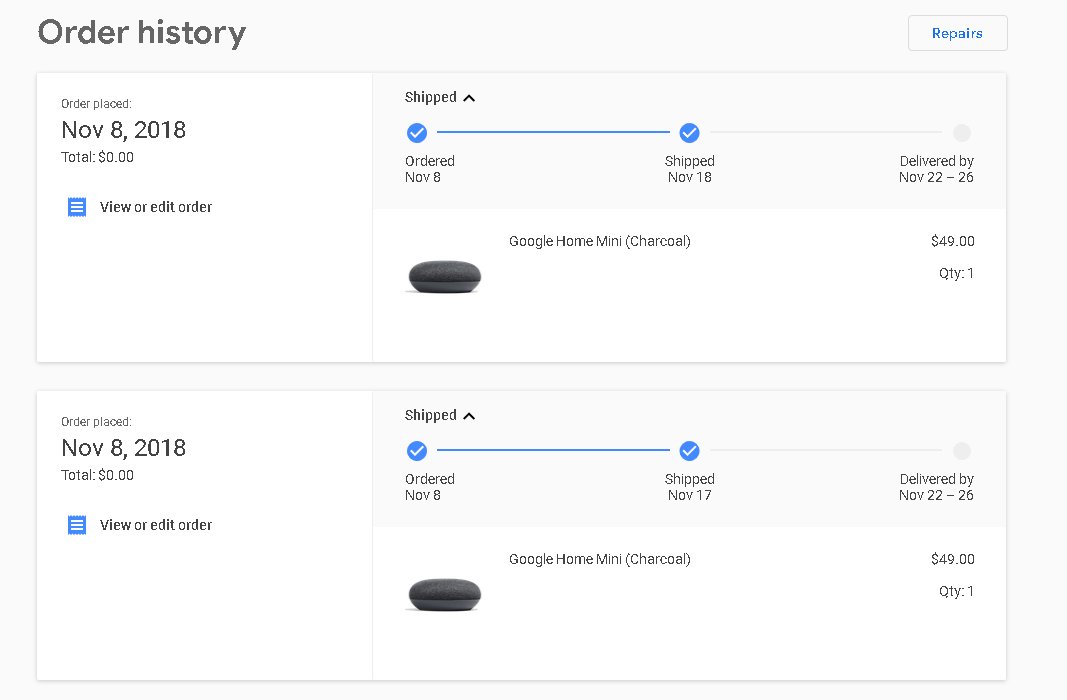 buy google home mini codes