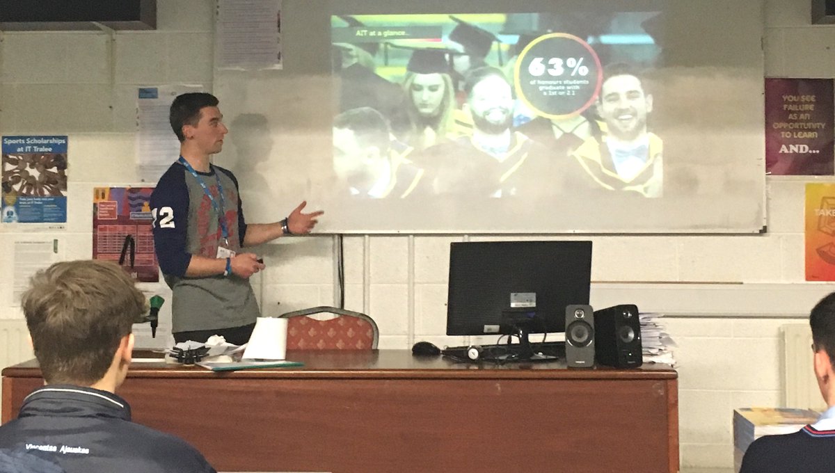 OLSSBlayney's tweet image. Many thanks to Conor from @AthloneIT for his informative and inspiring talk on applying for and accepting a place at AIT and his college life to date. #DifferentPaths #CAW18