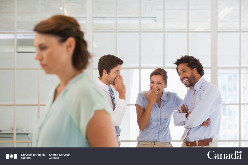 SPC_CA's tweet photo. C’est la Semaine de la sensibilisation à l’intimidation #SSI2018. N’attendez plus pour agir! Les employés de SPC s’expriment! Contactez l’équipe de Gestion informelle des conflits, l’ombudsman, ou l’équipe de Prévention et de résolution des conflits. #SSCinclusionSPC https://t.co/S4Gi6fllVo