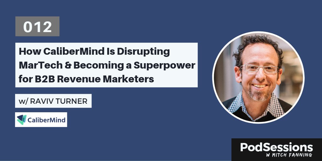 In this podcast session, I spoke w/ <a href="/ravivturner/">Raviv Turner</a> CEO <a href="/calibermind/">CaliberMind</a> on how he and his team are disrupting #martech &amp; becoming a superpower for B2B Revenue Marketers. Listen on: <a href="/ApplePodcasts/">Apple Podcasts</a>. Show notes: bit.ly/2Q5ZnXJ Enjoy! #unmartech #revenuemarketing
