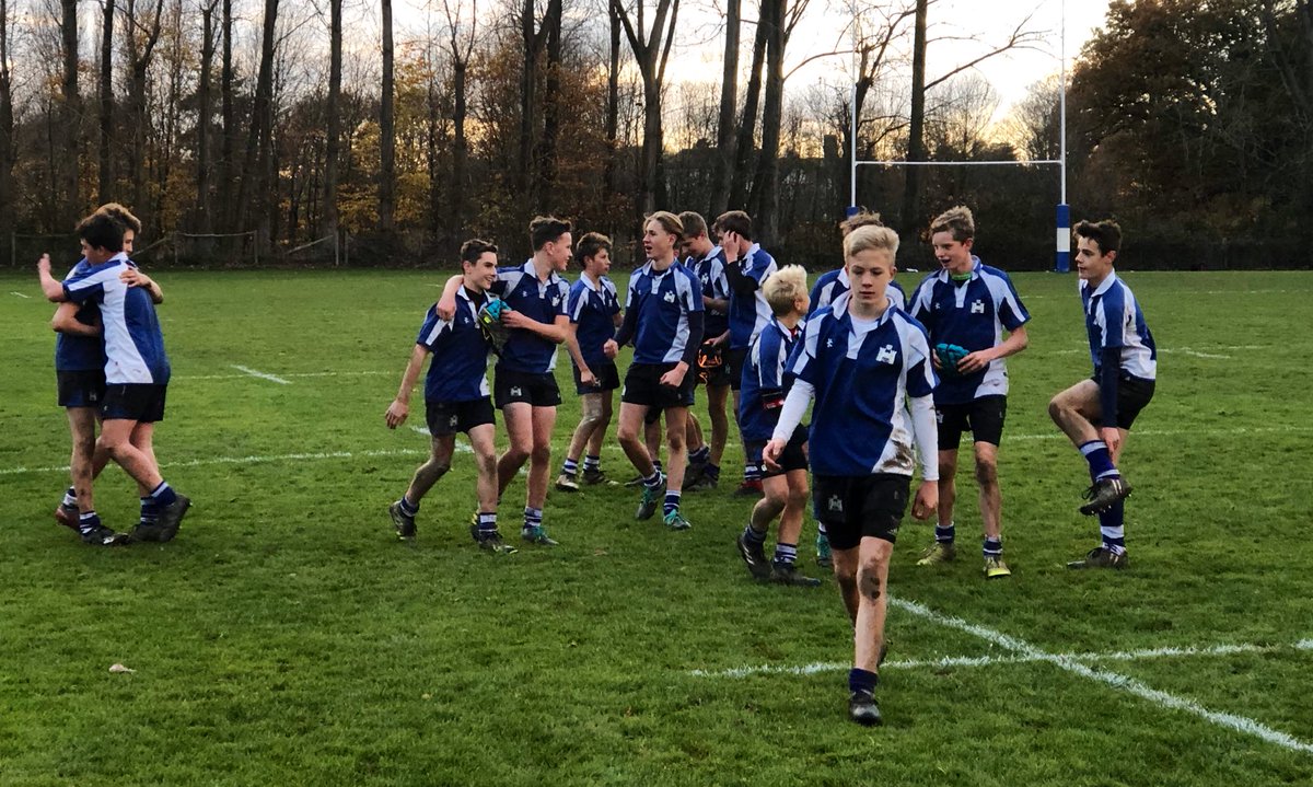 ReigateGSrugby's tweet photo. Fantastic afternoon fixtures for the U14s Vs our friends @KCSRugby with the A’s winning a tight game and a first outing for the U14 D team drawing 40-40 #thriller #AdaptedGames #TeamReigate #BlueAndWhite @rgsheadmaster @RGSSport https://t.co/0YHOmfxbtB