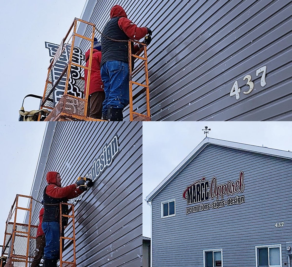 MarccApparel's tweet photo. Signage is up!
Find our Goderich location now at 437 Parsons Court
#newaddressalert #canadiansatwork #thatwascold https://t.co/hjOPoefVSj