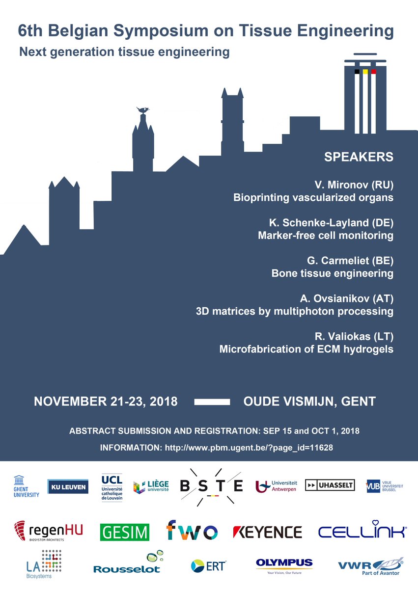 The final #countdown to <a href="/BSTE2018/">@BSTE</a> has started.

#BSTE2018 <a href="/Stadgent/">Stad Gent</a> @FlandersTrade from Wed to Fri, where #innovations in #3Dprinting, #biomaterials #sustainable #materialsscience, #tissueengineering, #human #healthcare #technology meet.

Programme @ pbm.UGent.be