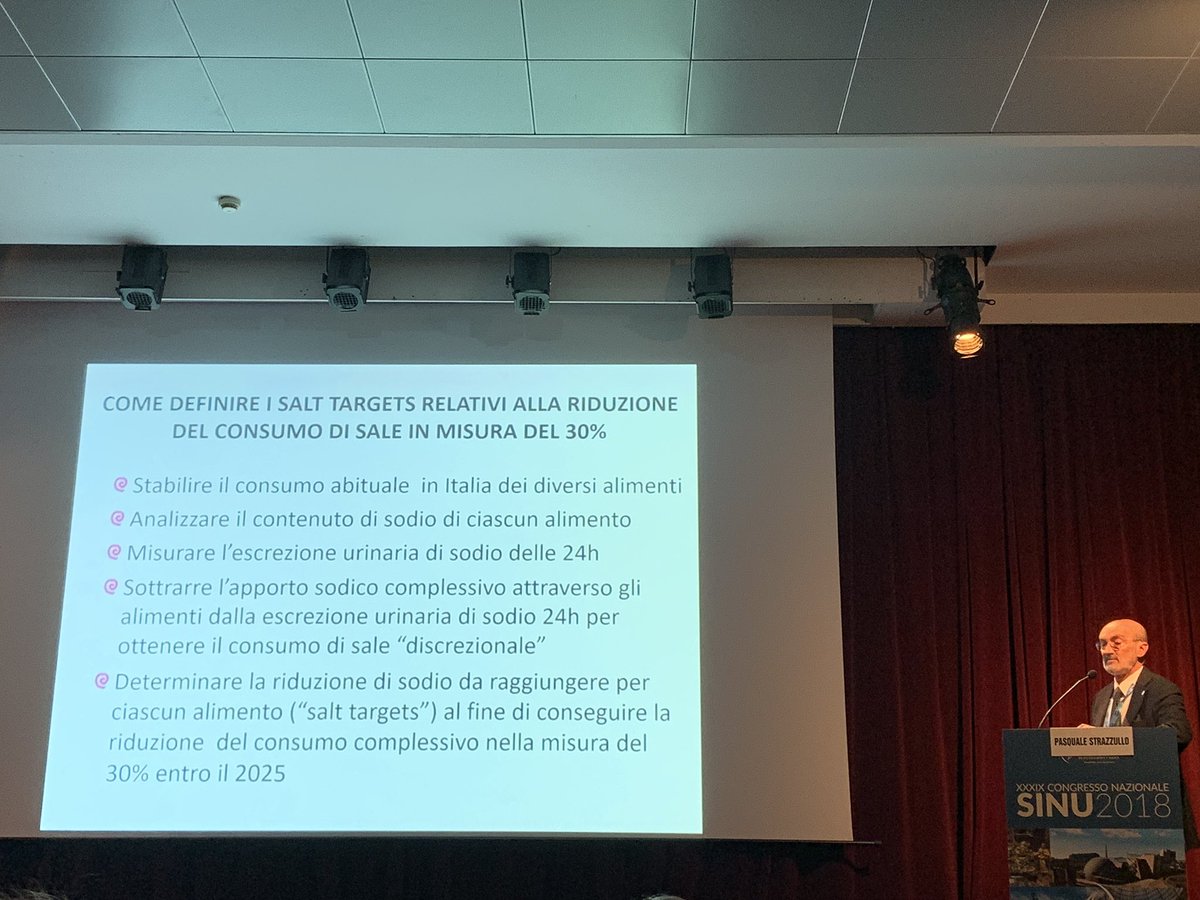 SINU_Italia's tweet photo. Come conciliare gli obiettivi @WHO sulla riduzione del #sodio con la #iodoprofilassi? Al Presidente @Sinu_italia Prof. Strazzullo da @UninaIT il difficile compito di rispondere...#SINU2018 https://t.co/UKBpMPi62p
