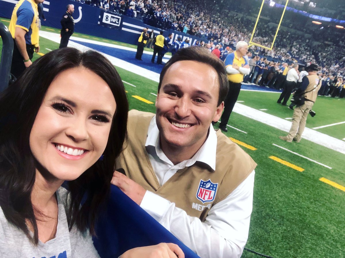 AdventureCrews's tweet photo. SO cool seeing my friend from college @JBeasleyWSMV on the sidelines of the #coltsvstitans game yesterday. Proud of my friends doing big things, keep kicking butt in #Nashville! 👏🏼 🏈
•
•
•
#Colts #MTSU #TrueBlue #BlueRaiders #MTSUalum #mtsualumni #mt10news https://t.co/yeagzKzHXP