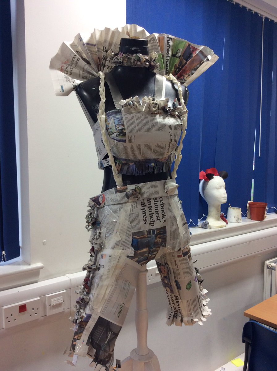 FionaLeadbeater's tweet photo. Amazing period with S3 @KirkintillochHS today concluding our paperskills unit. 50 minutes, 30 bits of newspaper, 4 teams, 2 materials and TONNES of creativity!! So proud of what they achieved! Well done 3F!! https://t.co/Yk0AsLZTzU