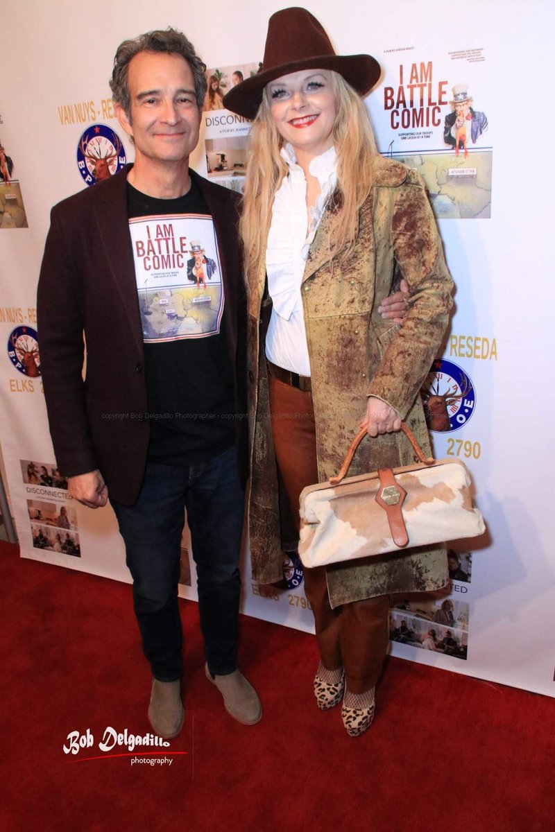 tomjenkinsacts's tweet photo. With designer and stylist #zsazsabodizs for @MeredithActress at @IAmBattleComic #DisconnectedFilm screening #designer #stylist #style #fashion https://t.co/H5SGd5Npw5