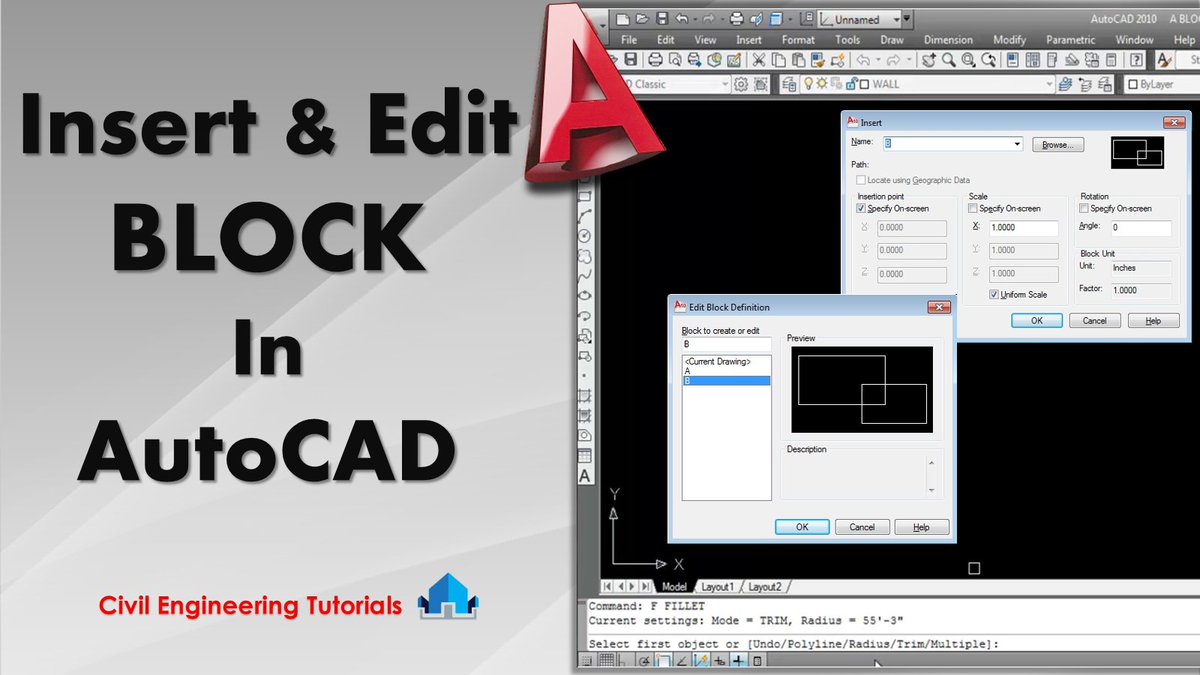 CIVILTutorials's tweet image. AutoCAD #24 - How to use Insert and Block Edit command in AutoCAD | AutoCAD Basics
youtu.be/rw0x5zErftQ
#CivilEngineeringTutorials 
#CivilTutorials 
#AutoCADCommands 
#AutoCADBasics
