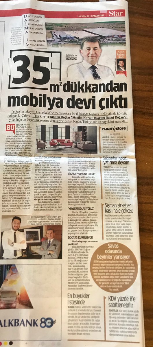 Bugün gazeteci kardeşim ⁦<a href="/kaanzenginli/">Kaan Zenginli</a>⁩ ⁦<a href="/stargazete/">Star Gazetesi 🇹🇷</a>⁩ röportajımıza geniş yer vermiş. Her zamankinden daha fazla motivasyona ihtiyacımız var. Teşekkürler