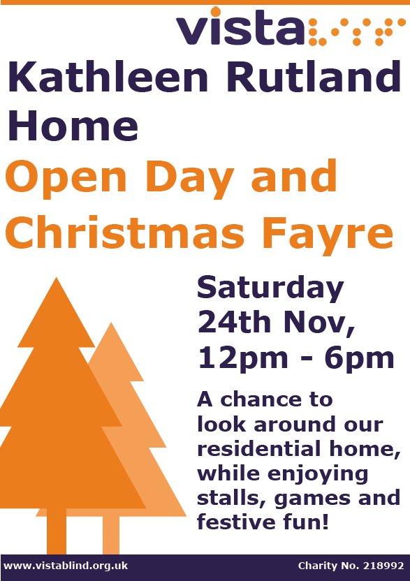 Our Kathleen Rutland Home is holding an open day and Christmas Fayre this Saturday. It's a great chance for you to look around our home as well as enjoy some festive fun! #Christmas #Care 

bit.ly/2Kftg2A