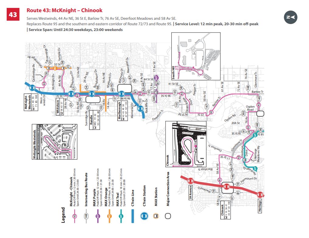calgarytransit's tweet image. #CTRiders, Please be advised that #Route95 has been retired and replaced by #Route43