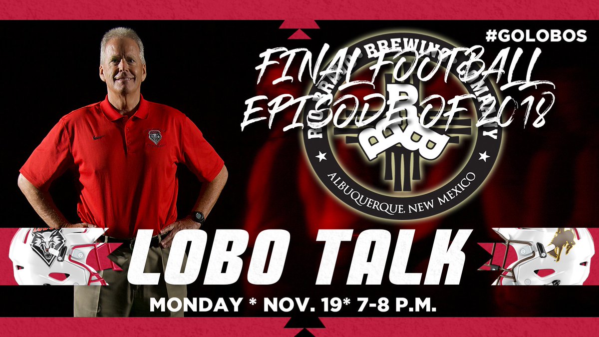 The final football edition of Lobo Talk is tonight from 7-8 pm at <a href="/RioBravoBrewing/">Rio Bravo Brewing Co</a>! Tyrone Owens and Zahneer Shuler are special guests! #GoLobos

Listen Live: golobos.com/watch/?Live=45…

golobos.com/news/2018/11/1…