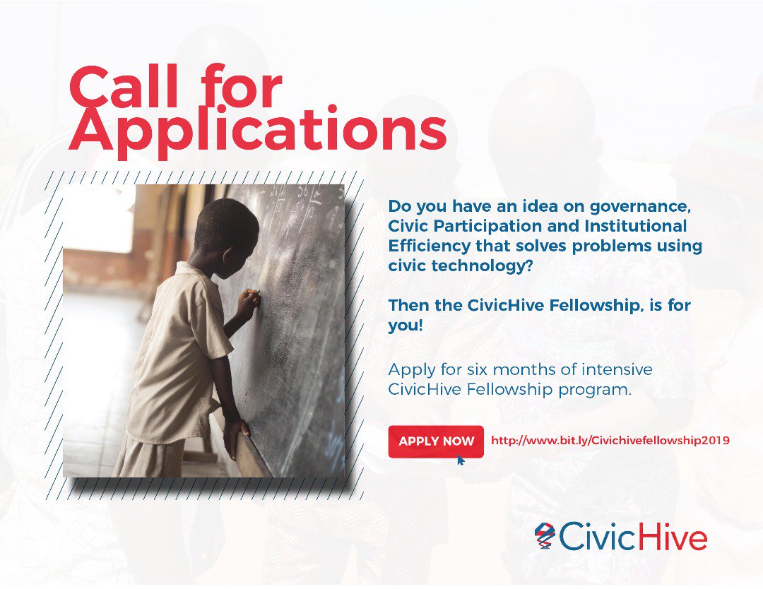 Padbanque's tweet image. ANNOUNCING: The @CivicHive Fellowship for the year 2018/2019 session! Do you have what it takes? Do you use tech to solve GOVERNANCE issues in Nigeria? Then this is for YOU!!!

bit.ly/Civichivefello… … 

#CivicTech #Tech4Governance