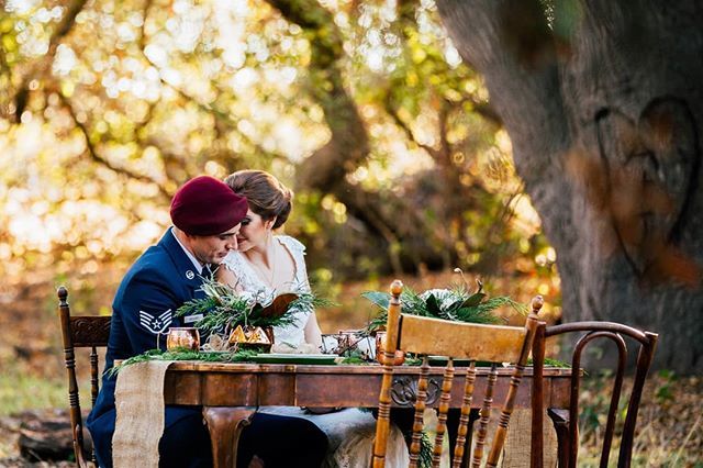 A romantic set up with pieces of our vintage collection. See our whole collection online. || Furniture: @sweetsalvagerentals |  Photo: @sarahmackphoto | Assistant: @rachellereneephotos | Florals: @missy_anderson_roots | Make Up: @makeup_byqueen | Dress: @allurebridals from @…