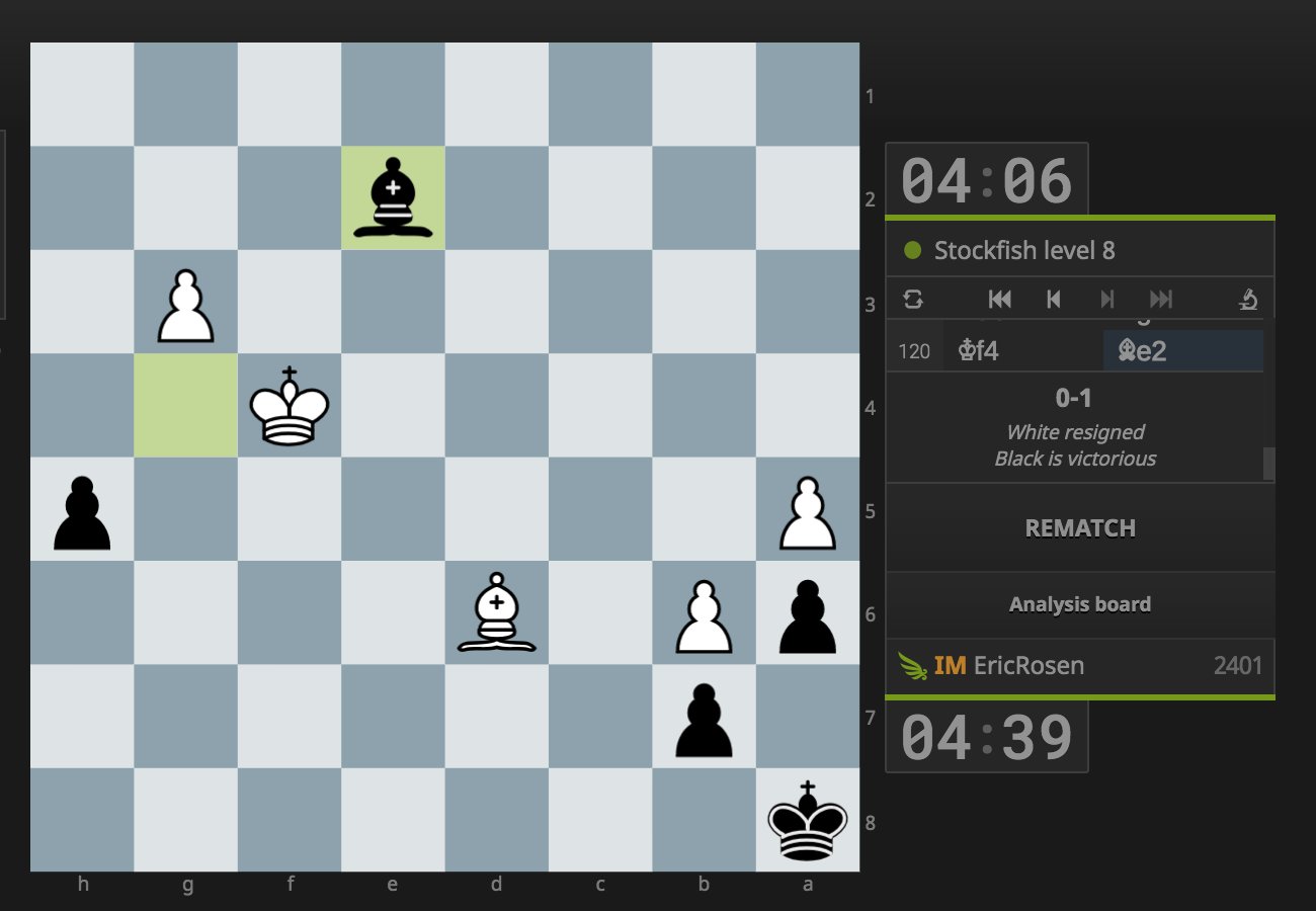 Eric Rosen on X: Just beat Stockfish Level 8 on @lichess.org as black from  the current position in #CarlsenCaruana. After defending for 120 moves, the  computer just resigned 😂   /