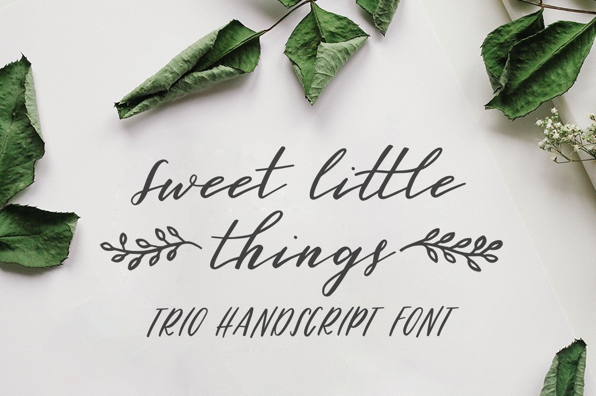 Happy to announce that this fresh new script font named Sweet Little Things has a 25% LAUNCH SALE on <a href="/CreativeMarket/">Creative Market</a> - it comes in 3 styles: script, caps and ornaments + surprise bonus! - Get it here: crmrkt.com/ylEKlm