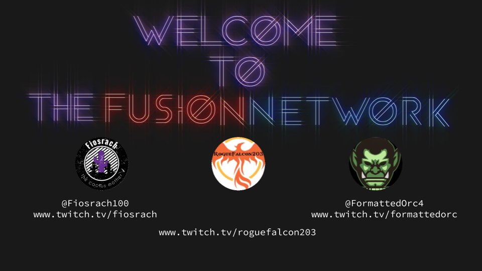 FusionNetworkz's tweet photo. We'd like to Welcome these new members to The Fusion Network, please   feel free to welcome them in and to check them out on Twitch and give   them a follow on Twitter.   

--- @fiosrach100 - RogueFalcon203 - @FormattedOrc4 --- https://t.co/y7EC5BUwDM