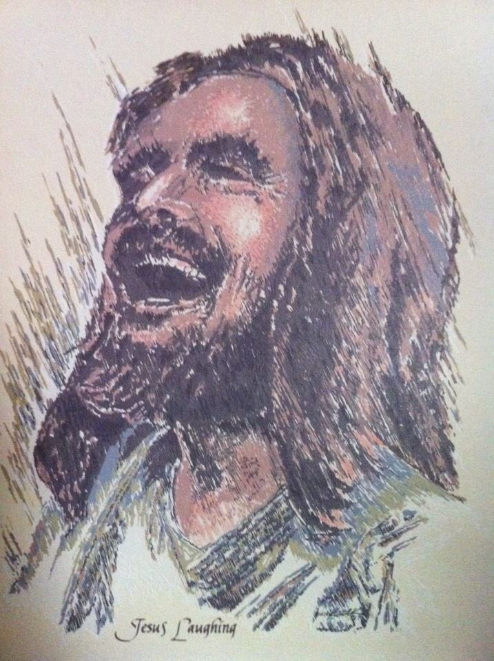 jesus laughing portrait