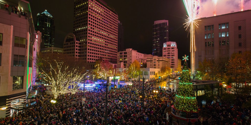The holidays are almost here 🎠 Celebrate with us this Friday at the Holiday Tree Lighting Celebration in #DowntownSeattle, presented by <a href="/AlaskaAir/">Alaska Airlines</a>. downtownseattle.org/events/post/20…