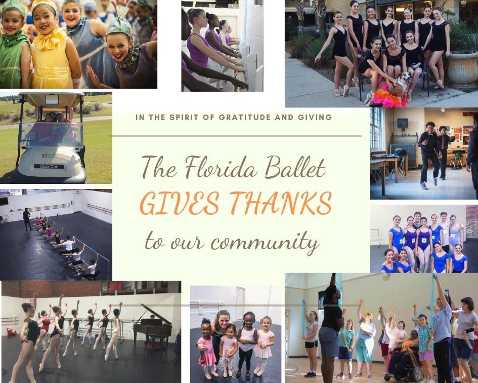 flballet's tweet photo. As we celebrate the season of gratitude and giving, The Florida Ballet would like to thank everyone that has played a role in continuing our mission. https://t.co/8z6jCxGLng