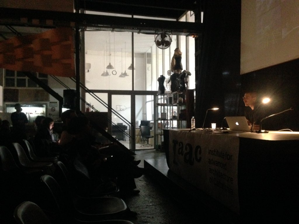IAAC's tweet photo. Join us at #IAACLectures! Nicolay Boyadjiev from @strelkaschool #Now lecturing at @IAAC about #Software, #Cinema, #Strategy, #Protocols. https://t.co/xB44xHpDuN