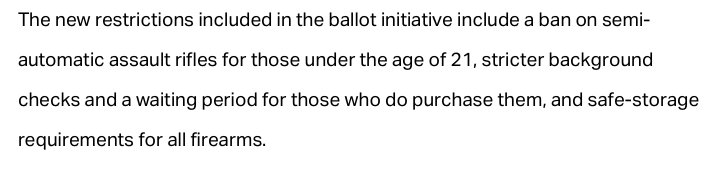 jfleit's tweet image. Looks like @davidhogg111's gun control campaign bore fruit. Washington State voted FOR #CommonSenseGunControl, so @NRA retaliated by 
1. demanding secession 🤣 
2. filing a lawsuit essentially claiming that any gun control is unconstitutional 🙄
thinkprogress.org/local-nra-lead…