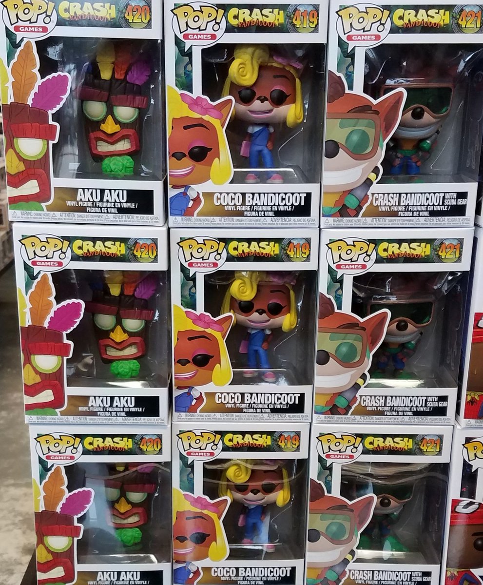 The Comic Vault on Twitter: "Crash Bandicoot FunkoPOPs featuring  #CrashBandicoot #AkuAku and #CocoBandicoot are now available for purchase!  . . . . #funko #pop #funkopop #popgames #vinylfigure #playstation #sony # bandicoot #cortexvortex #williethewombat #