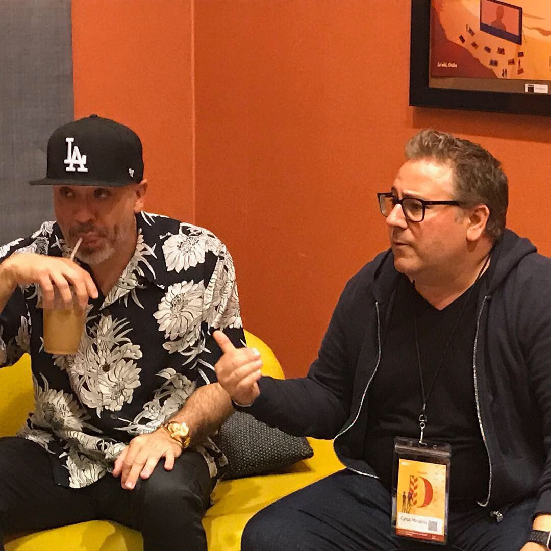 wakeflick's tweet photo. But he said his name was #Josep. Comedian/actor @jokoy and ‘Wake.’ Director Cyrus @mirakhor with the press before our 11/18 #hawaii pacific premiere. @mirakhor @mirrorcore #jokoy https://t.co/uM46owvh89
