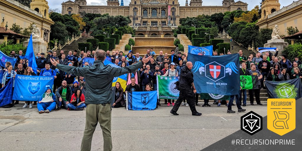ingress's tweet image. Thousands of Agents participated over the weekend in Ingress Events, including the #RecursionPrime XM Anomaly, #MissionDay, Prime Challenges, and Operation Clear Field! Agents, share the highlight of your weekend using #IngressStories!