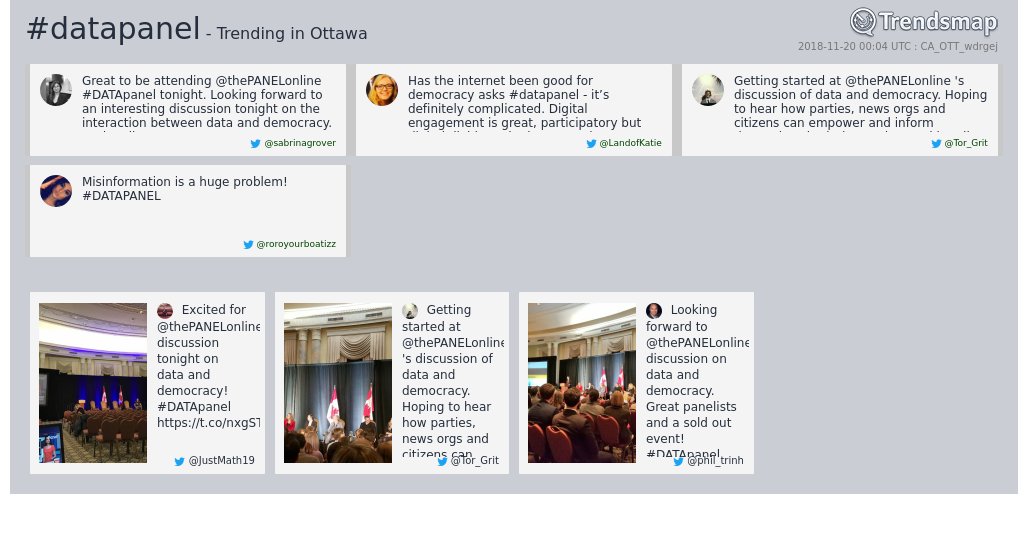 TrendsOttawa's tweet image. #datapanel is now trending in #Ottawa

trendsmap.com/r/CA_OTT_wdrgej